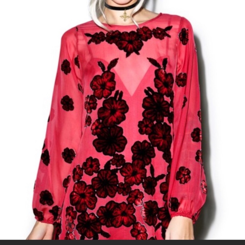 For love and lemons velvet burnout dress